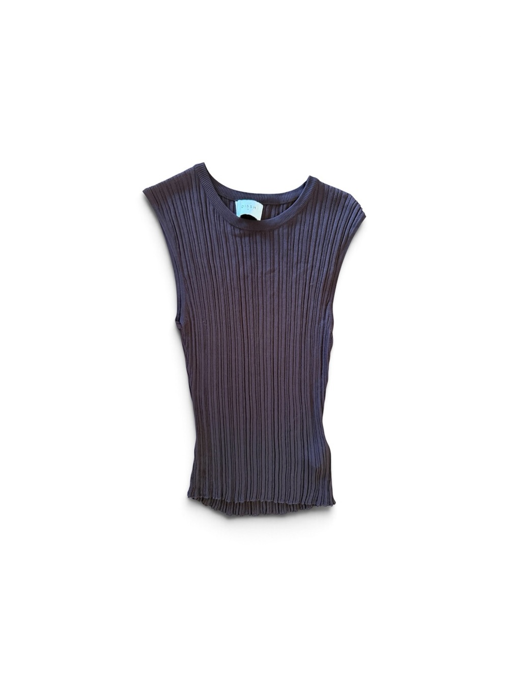 Dissh Sleeveless Ribbed Knit Top - Brown